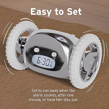 Amazon.co.jp: CLOCKY めちゃくちゃうるさい目覚まし時計 逃げる